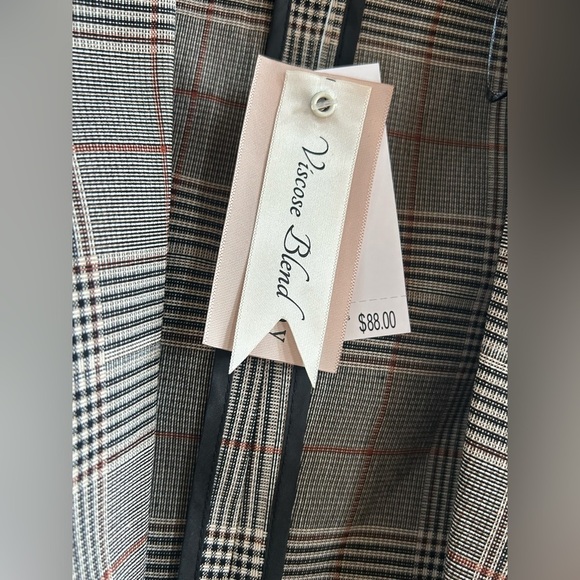 NWT Philosophy Gray Plaid Open Front Blazer - Picture 4 of 8